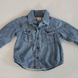Gap button up denim top